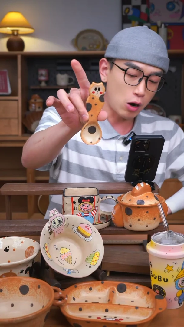 杯子景德镇可爱设计师款陶瓷