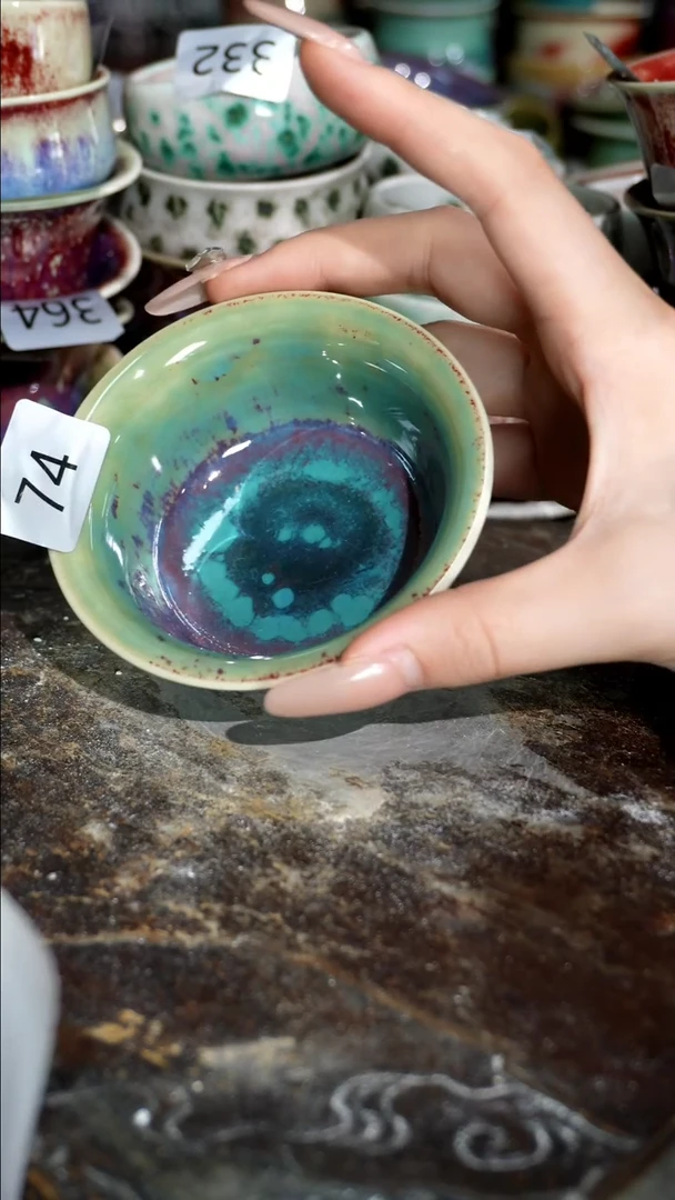 摆件精品窑变钧瓷茶器