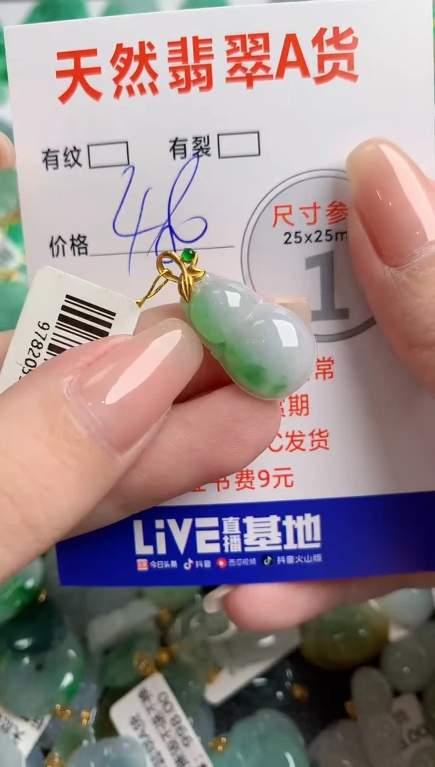 翡翠18K金镶嵌颈饰0683590838