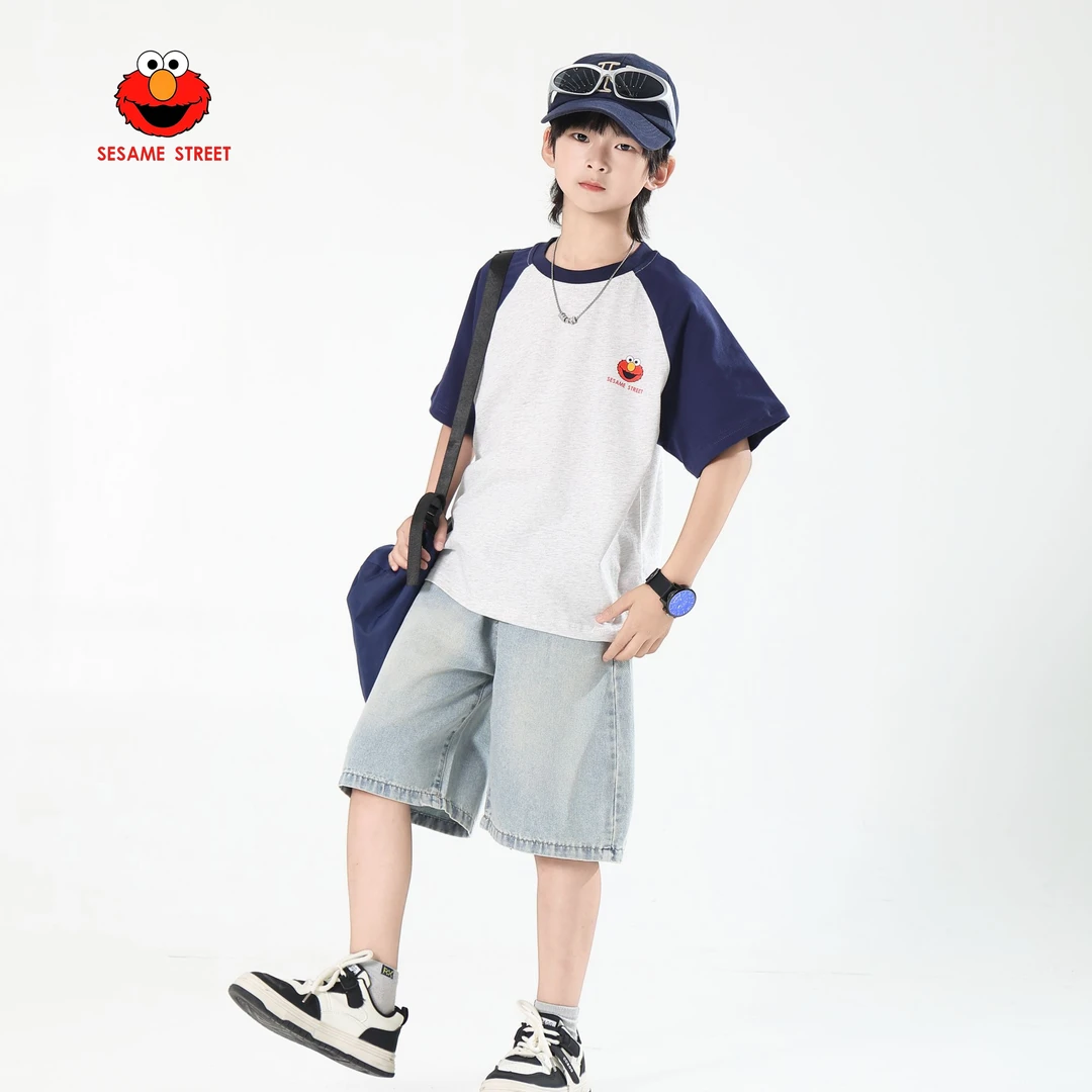 男童儿童百搭休闲短袖圆领卡通T恤舒适时尚童装夏装幼童小童