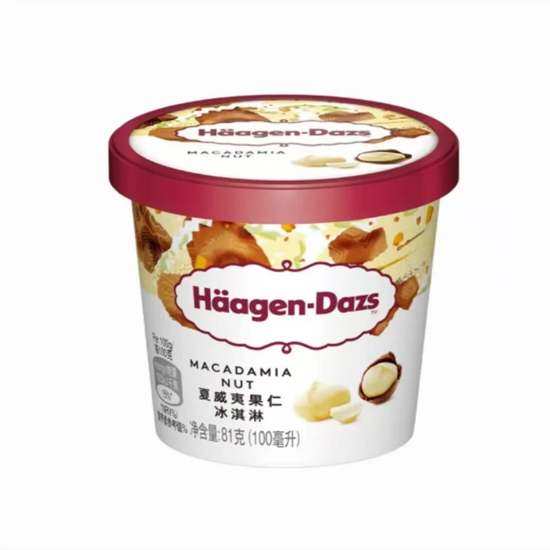 哈根达斯夏威夷果仁冰淇淋81g/杯