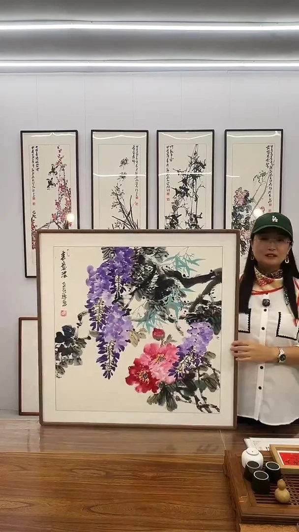 国画汪琼 80*80 春意浓