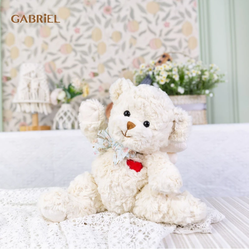 Gabriel/伽百利卷毛爱心领结熊毛绒玩具手工柔软礼物安抚品牌陪伴