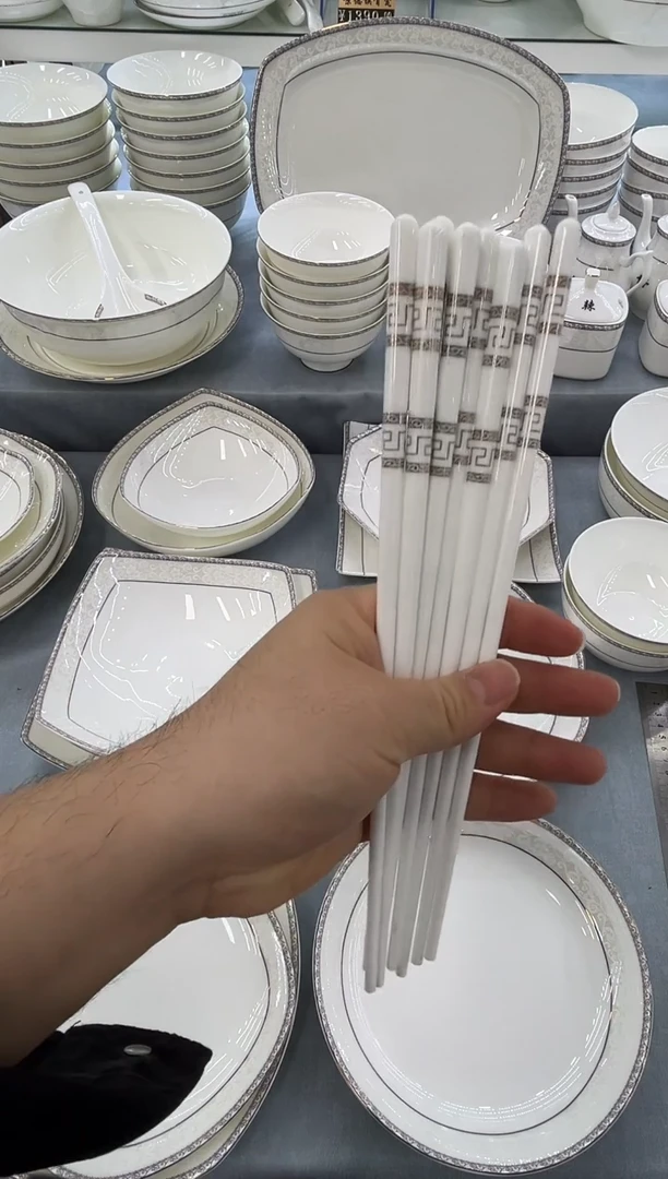 骨瓷水**蓉回纹筷子10双