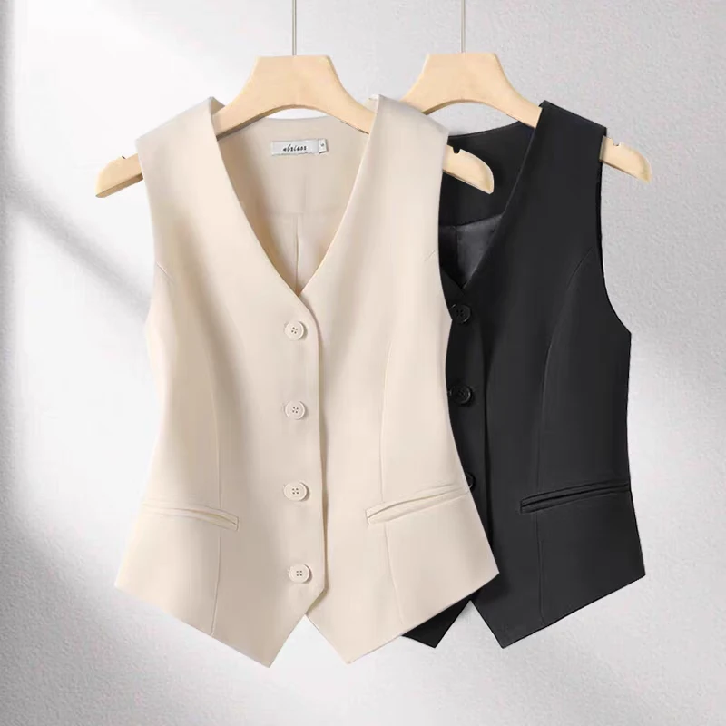 老钱风西装马甲女款叠穿背心2025春秋新款无袖显瘦气质外穿小坎肩