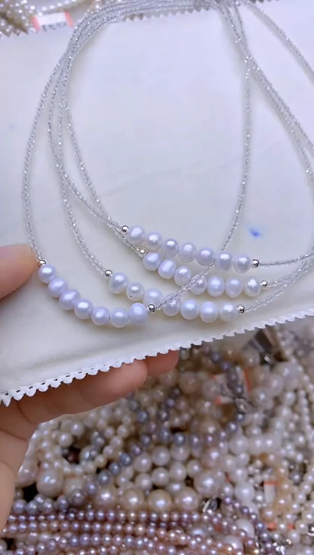 未镶嵌淡水珍珠1微笑项链