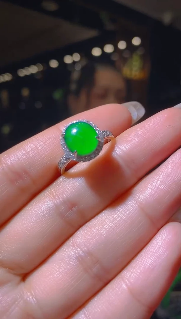 【闪购商品】翡翠戒指银S925镶嵌006