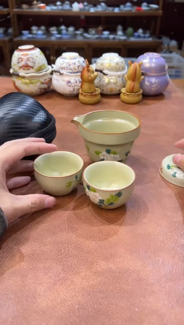 真的很便宜会开片的旅行茶具