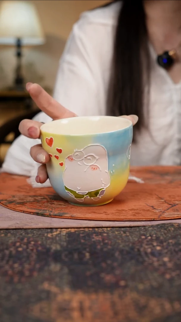 杯～***熹景德镇陶瓷杯碗柴烧多人