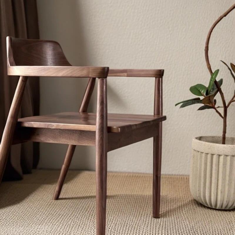 北美黑胡桃 书椅新中式