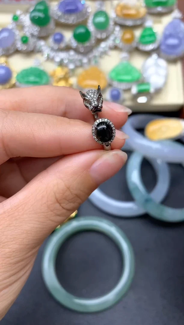 【闪购商品】翡翠戒指18K金镶嵌328-中国好珍宝