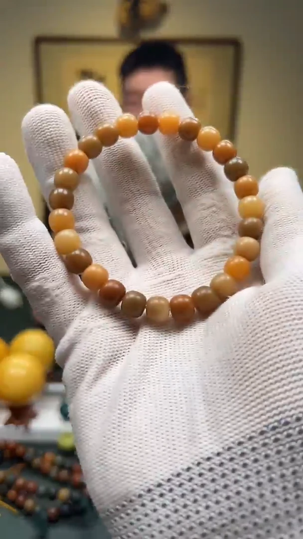 【闪购商品】菩提根/象牙果手串8.5mm+ 手工大地色菩提根老型单圈