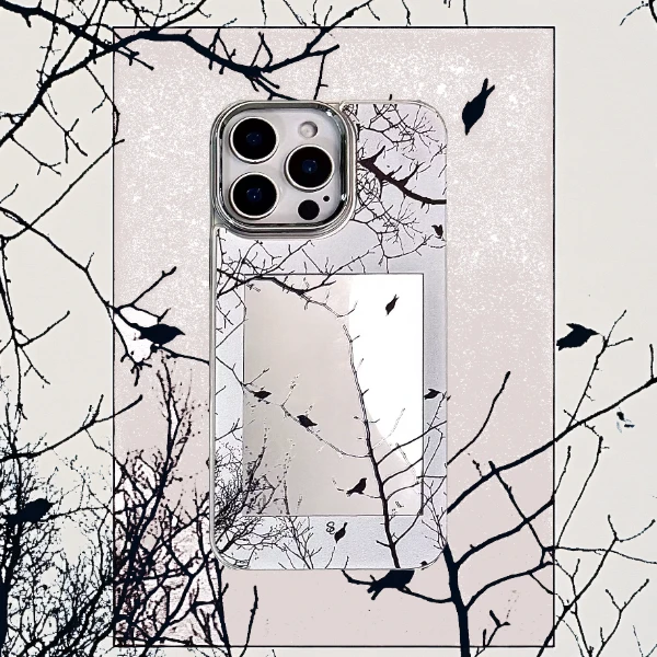 枝鸟·适用苹果16pro小米15iphone16华为mate70原创高级镜面手机壳