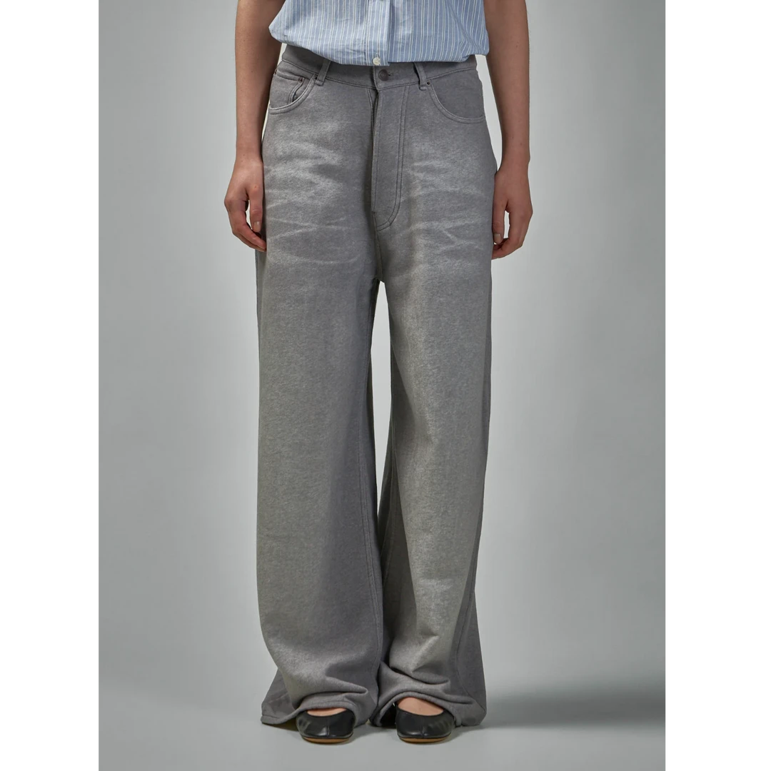 Pureytalk现货25直喷猫须牛仔工艺卫裤