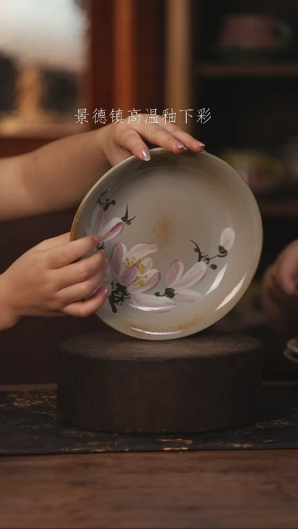 陶瓷景德镇高温釉下手绘陶瓷426