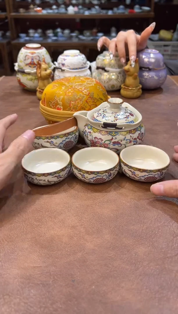 真的很便宜会开片的旅行茶具