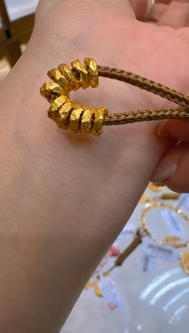 项链定制足金多样性团购发一件（10颗）