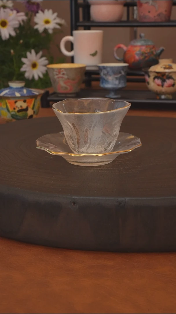 福利品 描金咖啡套杯