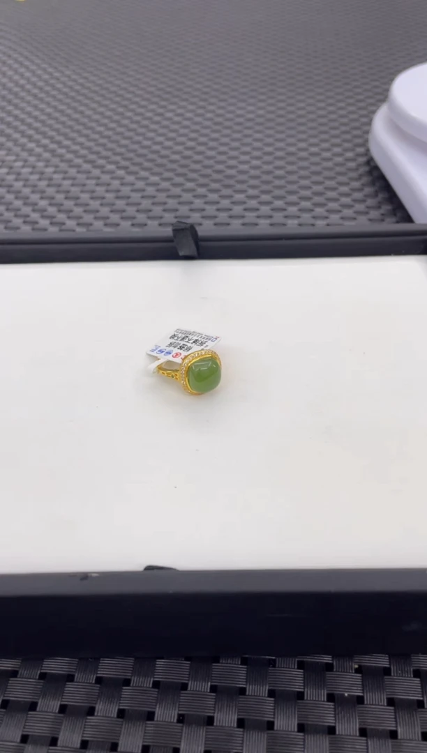 和田玉戒指银S925镶嵌（多样性发一件）J622