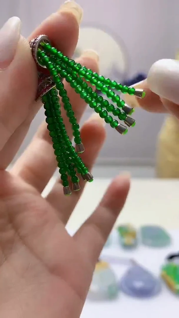 定制翡翠未镶嵌5156ms-毛货耳坠41