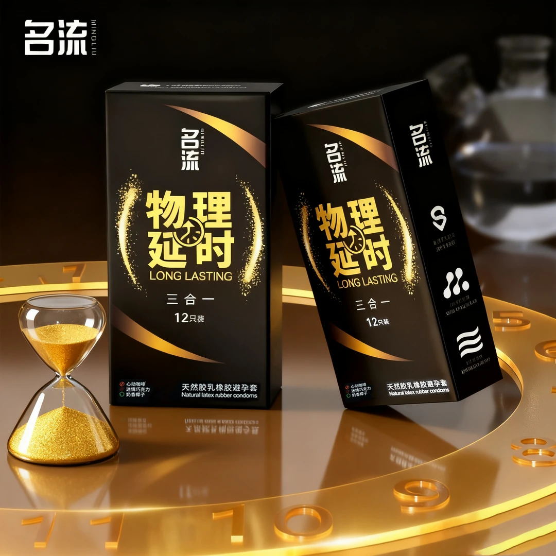 名流物理延时颗粒螺纹003组合装避孕套九倍延时物理加厚安全套保密超薄水润男女用成人用品排行榜推荐