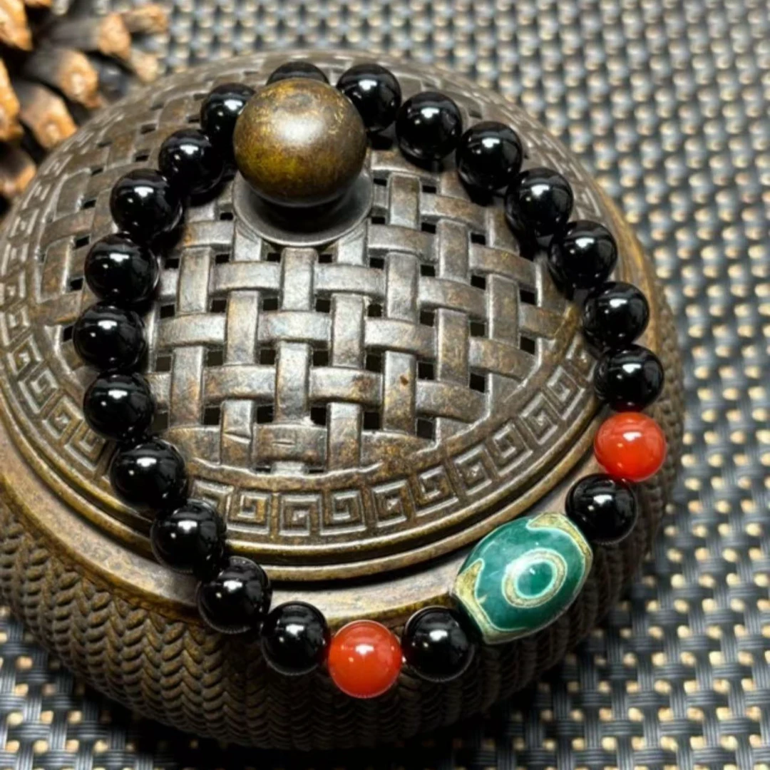 (改价中)【国泰】高端玛瑙三眼珠珠手串