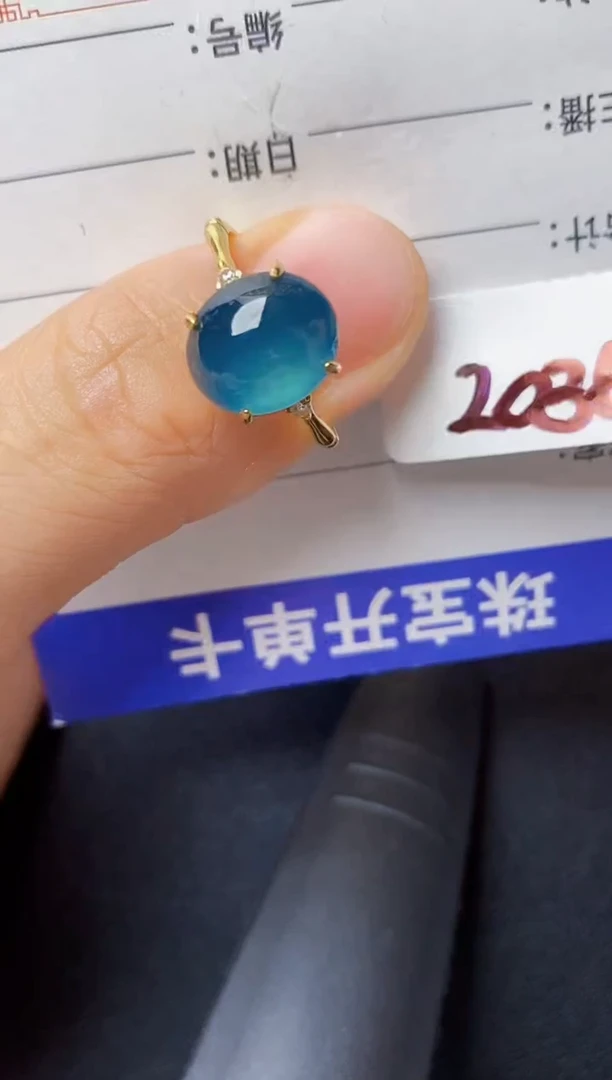 翡翠戒指银S925镶嵌2222222