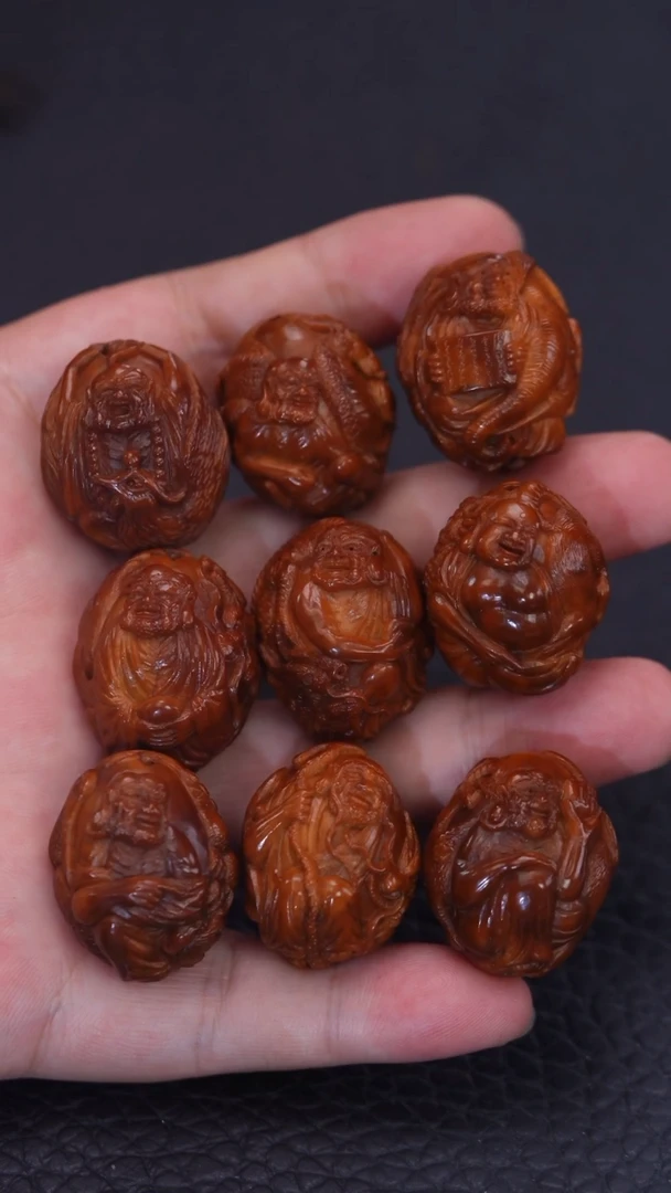 橄榄核手串/手链回血子清本工2.3满工戏兽十八罗汉手串