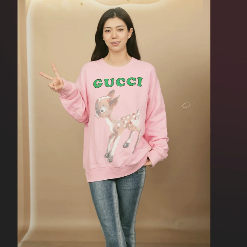 95新 GUCCI/古驰 卫衣粉色s码/250908CFXXY05