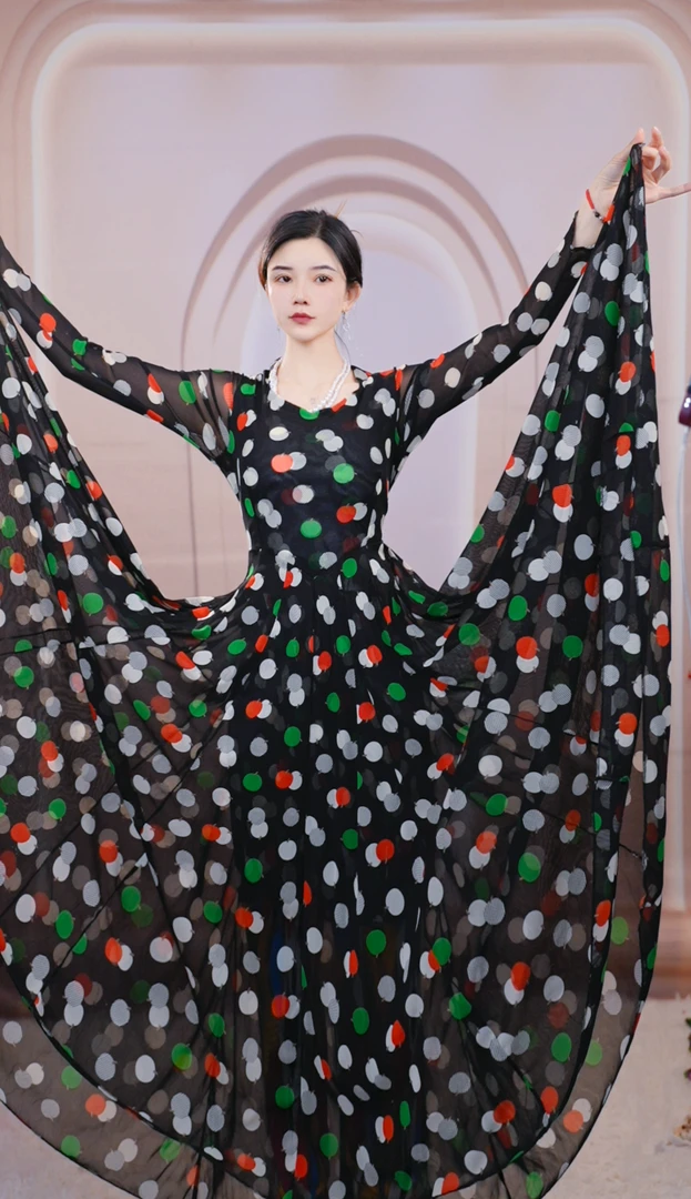 新款《弱水三千》连衣裙时尚百搭修身气质高档720优雅轻奢