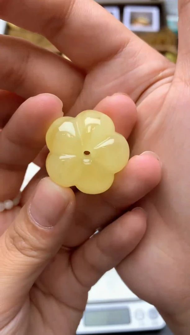 【闪购商品】琥珀珠宝奇石未镶嵌093琥珀蜜蜡微瑕花粉小坑气泡