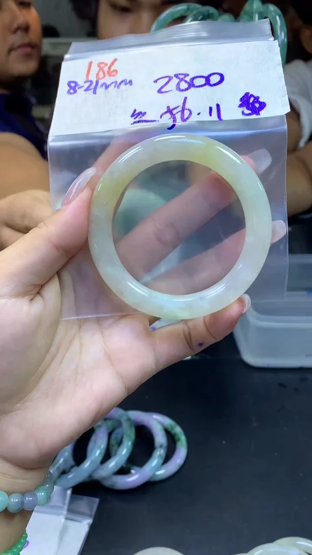 定制翡翠未镶嵌186手镯56丝+2800元+拍一发一