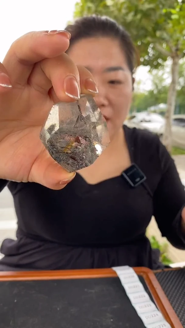 未镶嵌珠宝半成品水晶幽灵随形D218