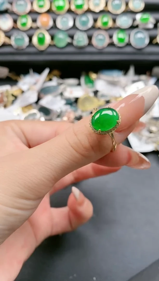 【闪购商品】翡翠戒指银S925镶嵌1111111