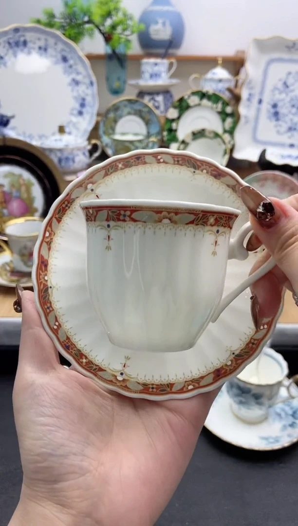 瓷片全新鸣海咖啡杯谨慎参拍，防伪帖撕毁无售后