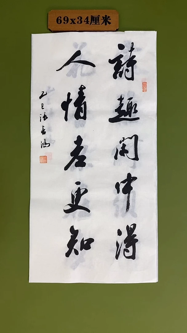 书法书法 张若鸿 尺寸69cm*34cm