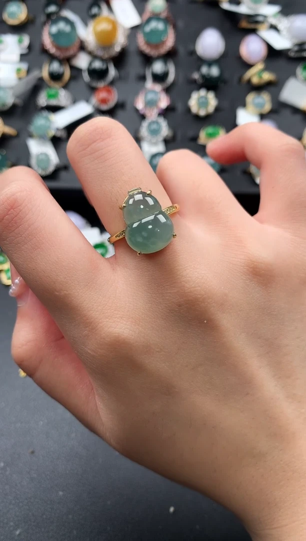 【闪购商品】翡翠戒指银S925镶嵌52141