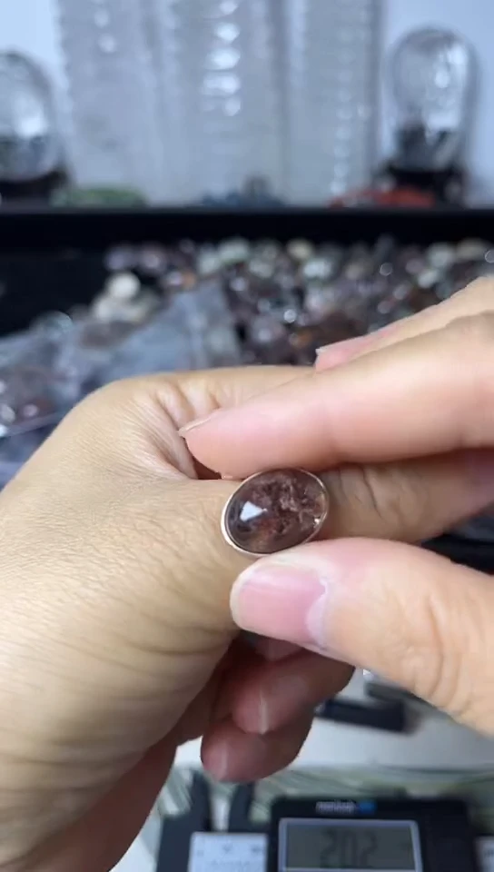 【闪购商品】水晶戒指银S925镶嵌7矿坑