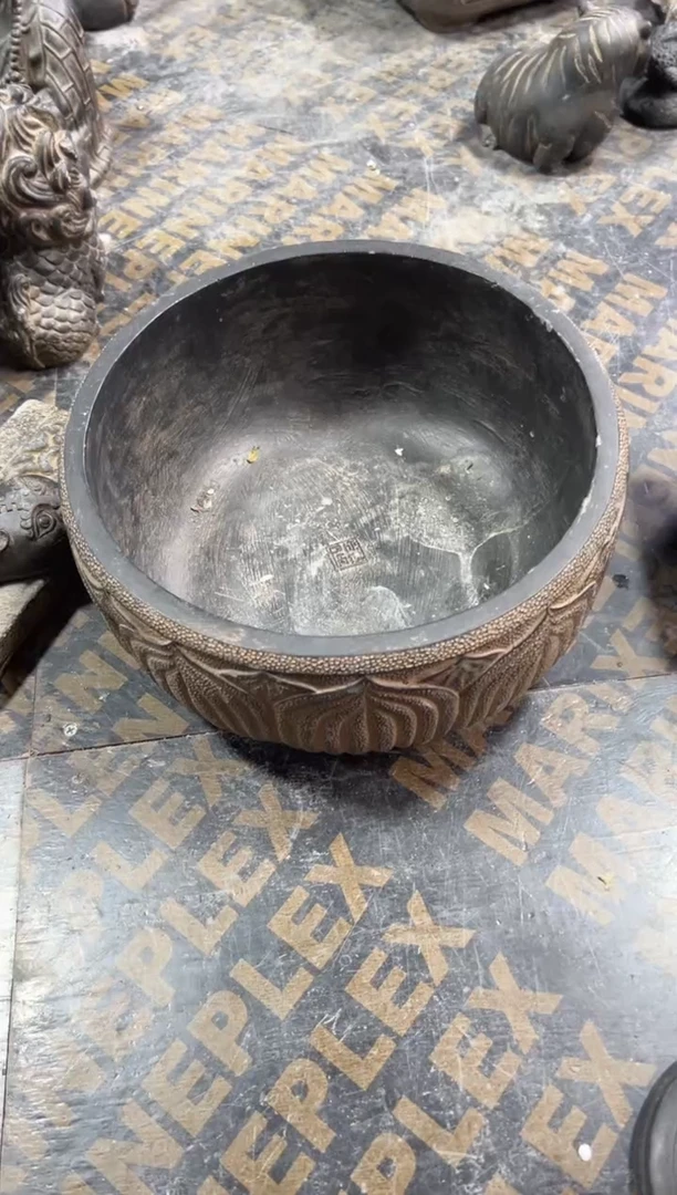 陶土【火山泥】莲韵盆