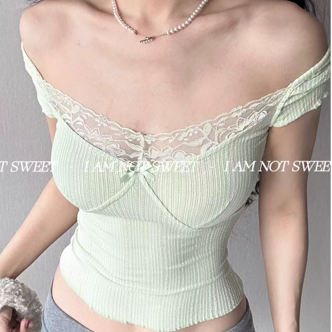 春游出行衣服纯欲辣妹大码胖MM女装可一字肩性感显瘦修身短袖T恤