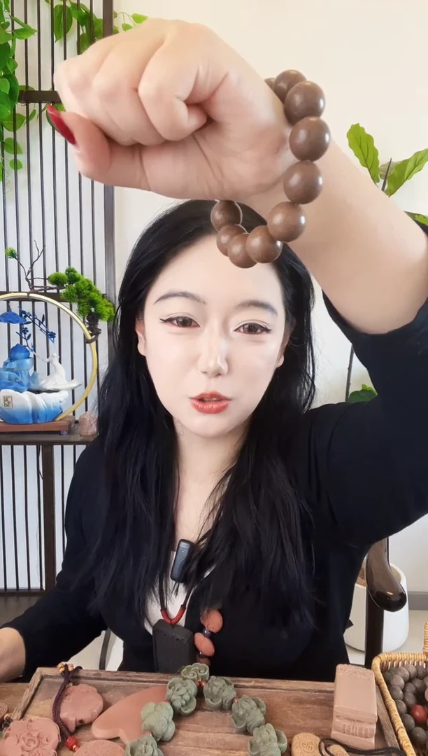 泥塑三皇光珠手串一个1.8