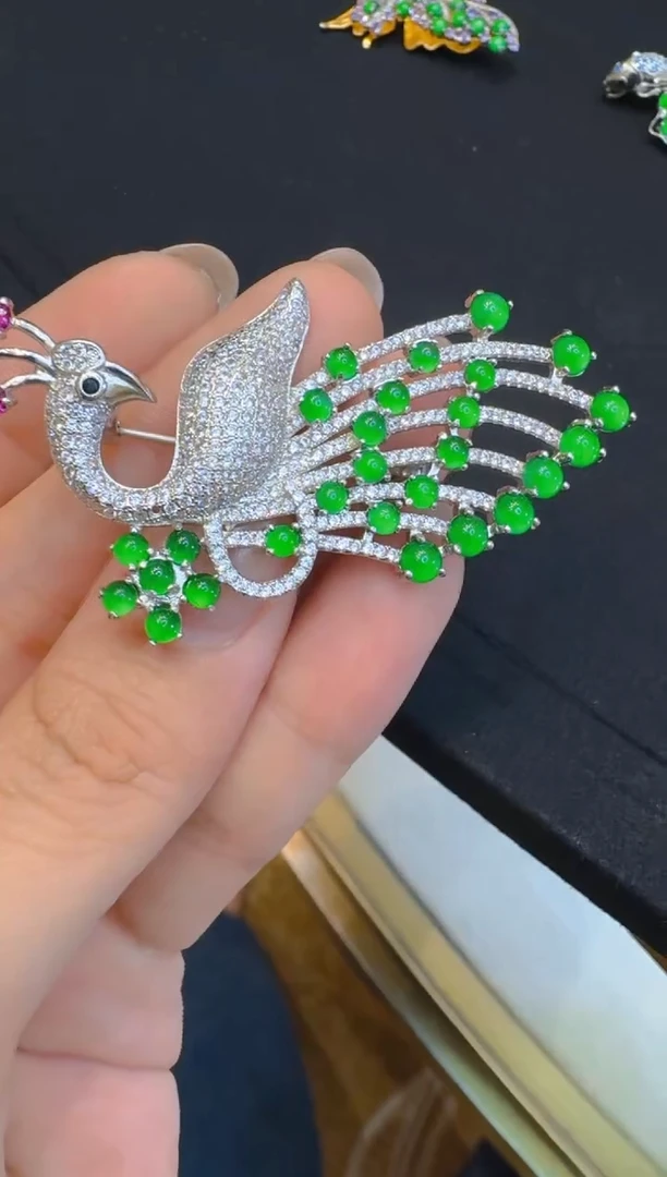 吊坠(不含链)银S925镶嵌翡翠多样性团购发一件