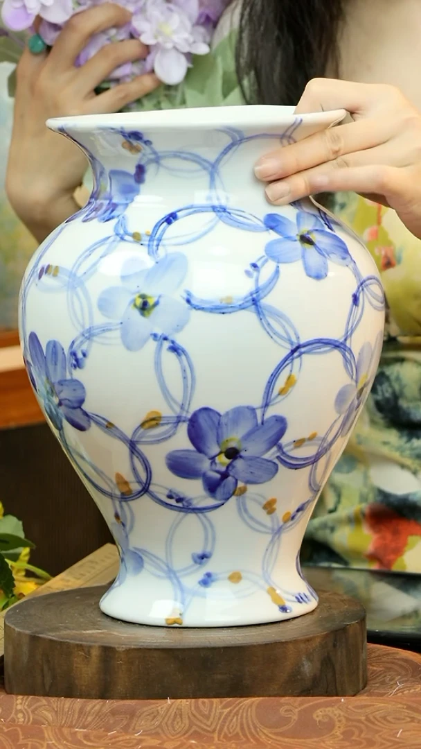 陶瓷景德镇宋韵青花系列花器2