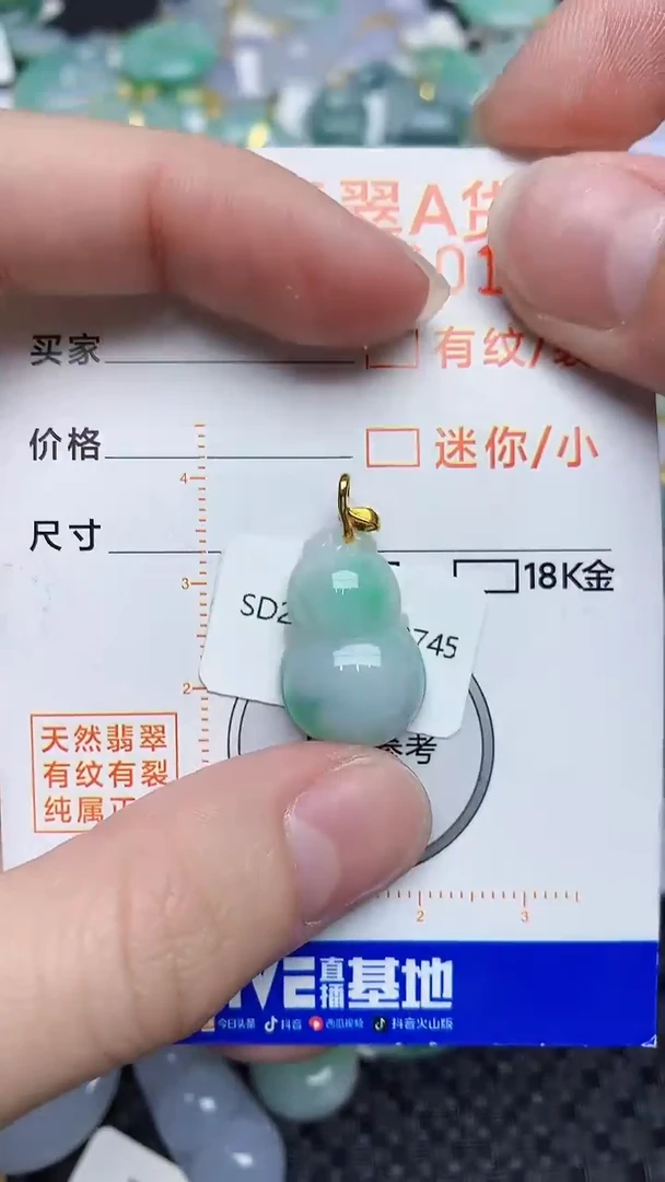 【闪购商品】翡翠颈饰18K金镶嵌453453453