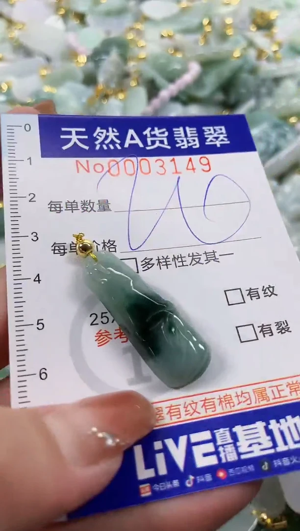 颈饰未镶嵌翡翠天然A货翡翠