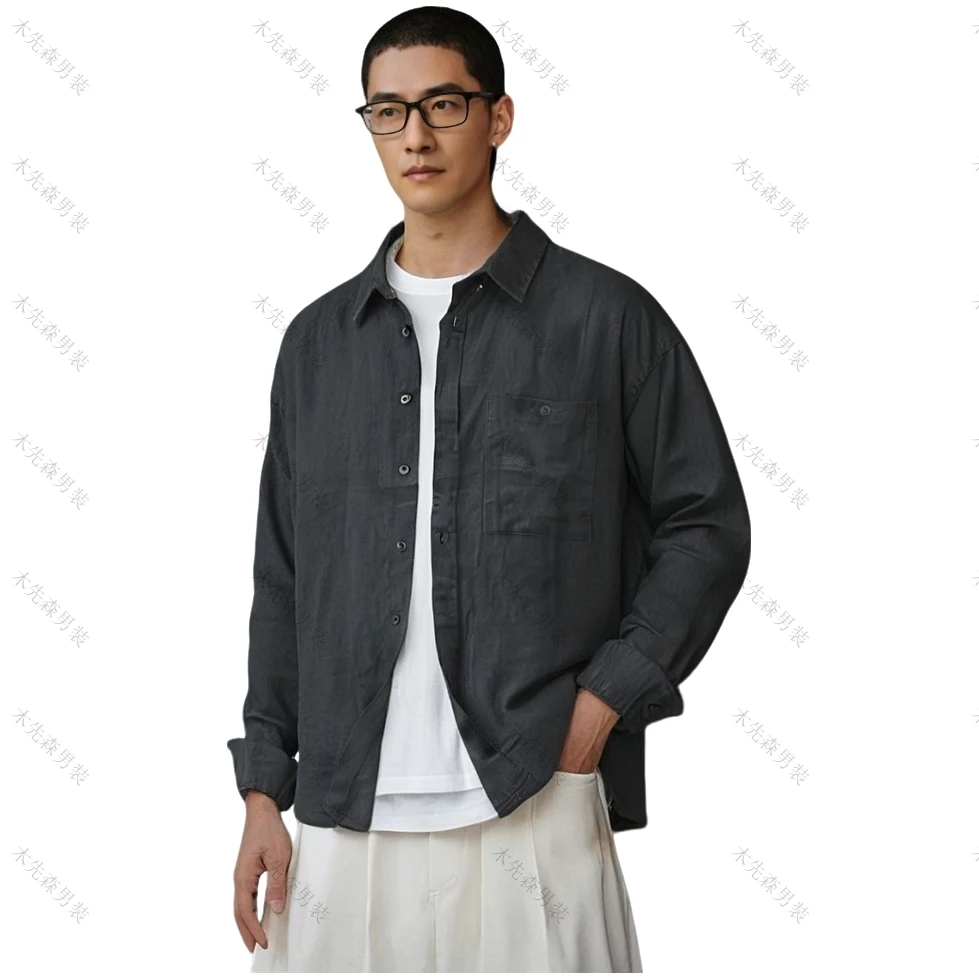 6688上衣薄款设计感百搭宽松夏季亚麻衬衣时尚衬衫