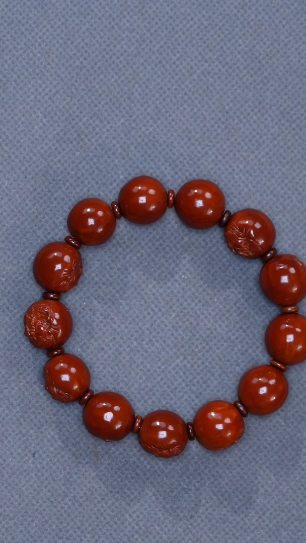 橄榄核把件圆珠财神16