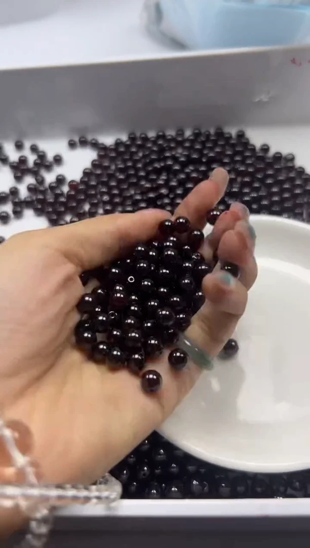 未镶嵌颈饰石榴石w758石榴石6mm*15颗