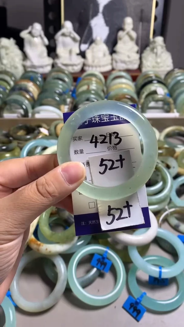未镶嵌蛇纹石玉手镯4213