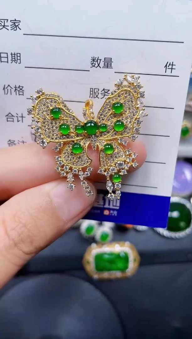 银S925镶嵌戒指翡翠363